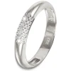 GoldDream Gold Ring 3-reihig Zirkonia Gr.62 333er Weißgold GDR559J62