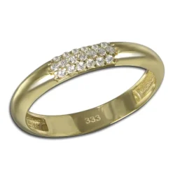 GoldDream Gold Ring 3-reihig Zirkonia Gr.60 333er Gelbgold GDR559Y60