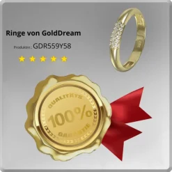 GoldDream Gold Ring 3-reihig Zirkonia Gr.58 333er Gelbgold GDR559Y58