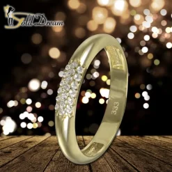 GoldDream Gold Ring 3-reihig Zirkonia Gr.58 333er Gelbgold GDR559Y58