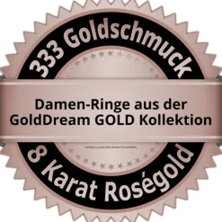 GoldDream Gold Ring 3-reihig Zirkonia Gr.62 333er Rosegold GDR559E62
