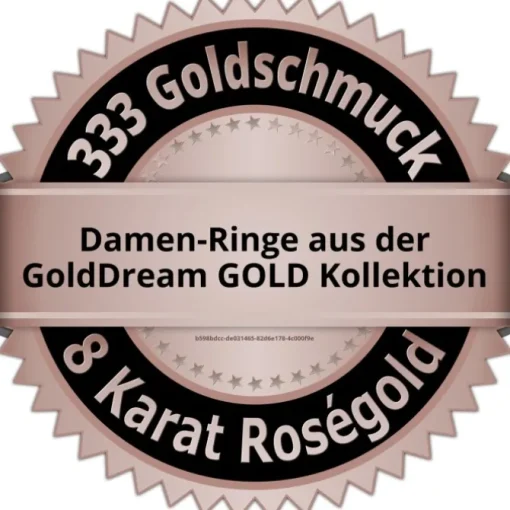 GoldDream Gold Ring 3-reihig Zirkonia Gr.62 333er Rosegold GDR559E62