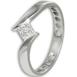 GoldDream Gold Ring Square Gr.58 333er Weißgold GDR549J58