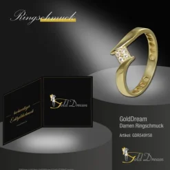 GoldDream Gold Ring Square Gr.58 333er Gelbgold GDR549Y58