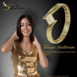 GoldDream Gold Ring Square Gr.58 333er Gelbgold GDR549Y58