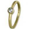 GoldDream Gold Ring Stein Zirkonia weiß Gr.56 333er Gelbgold GDR509Y56