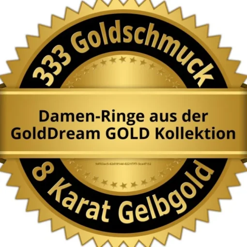 GoldDream Gold Ring Twisted Gr.58 Zirkonia weiß 333er Gelbgold GDR540Y58