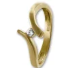 GoldDream Gold Ring Wave Zirkonia Gr.56 333er Gelbgold GDR531Y56