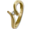 GoldDream Gold Ring Wave Zirkonia Gr.60 333er Gelbgold GDR531Y60