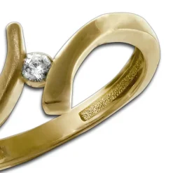 GoldDream Gold Ring Wave Zirkonia Gr.60 333er Gelbgold GDR531Y60