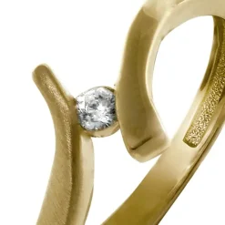GoldDream Gold Ring Wave Zirkonia Gr.56 333er Gelbgold GDR531Y56
