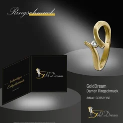 GoldDream Gold Ring Wave Zirkonia Gr.56 333er Gelbgold GDR531Y56