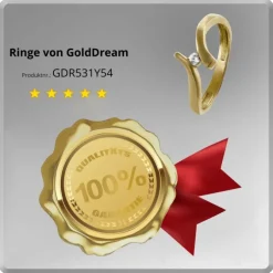GoldDream Gold Ring Wave Zirkonia Gr.54 333er Gelbgold GDR531Y54