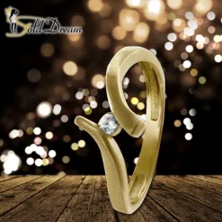 GoldDream Gold Ring Wave Zirkonia Gr.56 333er Gelbgold GDR531Y56