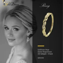 GoldDream Gold Ring Wave Gr.60 333er Gelbgold GDR555Y60