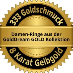 GoldDream Gold Ring Wave Zirkonia Gr.56 333er Gelbgold GDR531Y56