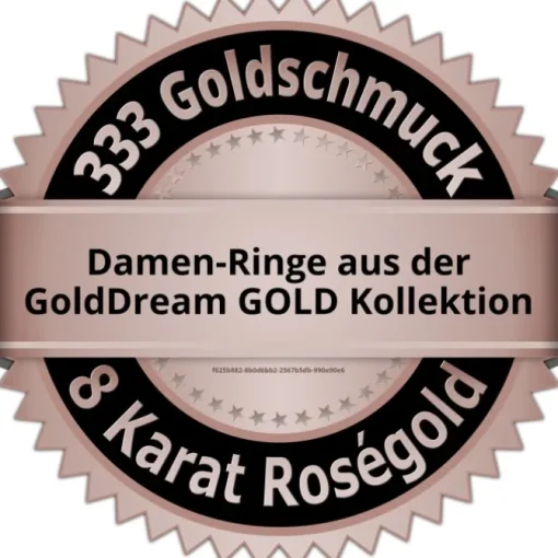 GoldDream Gold Ring Welle Zirkonia weiß Gr.60 333er Rosegold GDR501E60