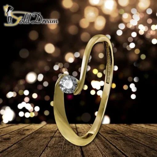 GoldDream Gold Ring Welle Zirkonia Gr.56 333er Gelbgold GDR530Y56