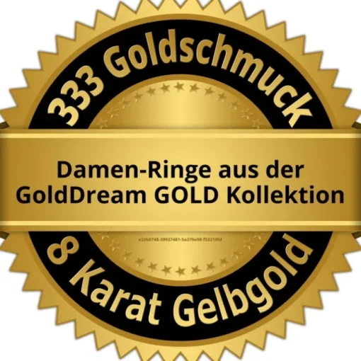 GoldDream Gold Ring Welle Gr.58 Zirkonia weiß 333er Gelbgold GDR539Y58