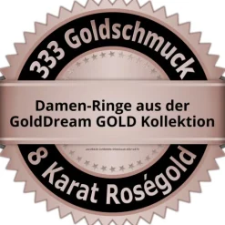 GoldDream Gold Ring Zirkonia weiß Gr.60 333er Rosegold GDR502E60