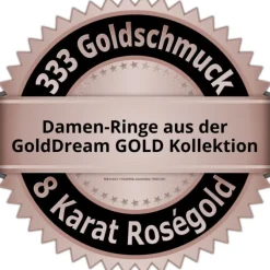 GoldDream Gold Ring Zirkonia weiß Gr.54 333er Rosegold GDR502E54