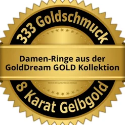 GoldDream Gold Ring Zirkonia weiß Gr.56 333er Gelbgold GDR504Y56