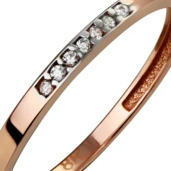 GoldDream Gold Ring Zirkonia weiß Gr.60 333er Rosegold GDR502E60