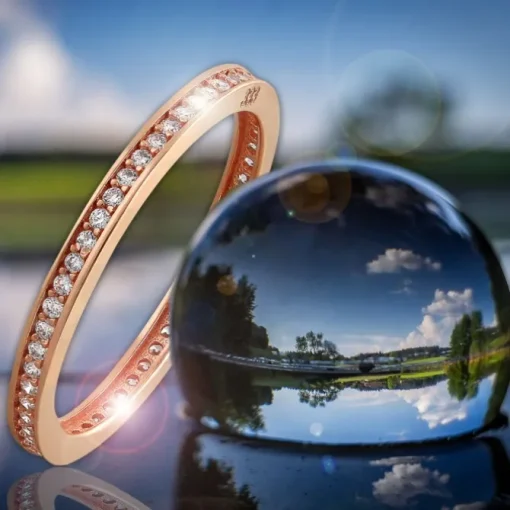 GoldDream Gold Ring Zirkonia weiß Gr.60 333er Rosegold GDR504E60