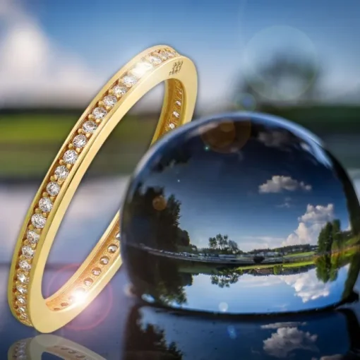 GoldDream Gold Ring Zirkonia weiß Gr.56 333er Gelbgold GDR504Y56