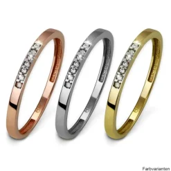 GoldDream Gold Ring Zirkonia weiß Gr.54 333er Rosegold GDR502E54