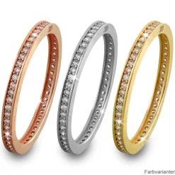 GoldDream Gold Ring Zirkonia weiß Gr.58 333er Gelbgold GDR504Y58