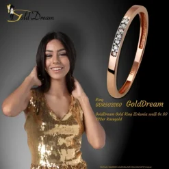 GoldDream Gold Ring Zirkonia weiß Gr.60 333er Rosegold GDR502E60