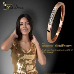 GoldDream Gold Ring Zirkonia weiß Gr.54 333er Rosegold GDR502E54
