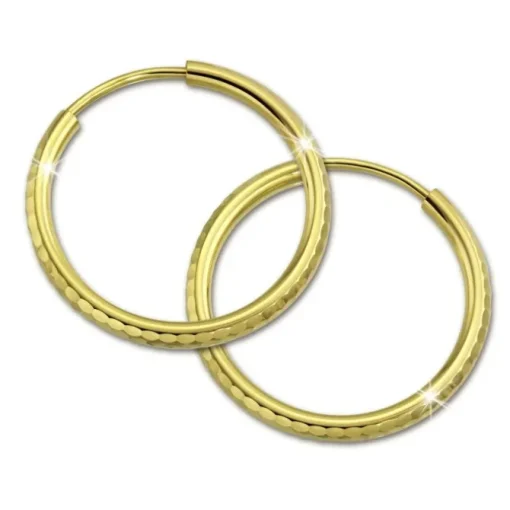 GoldDream Goldcreole Schliff 20mm Ohrring 333 Gelbgold Echtschmuck GDO0042Y