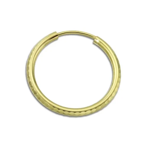 GoldDream Goldcreole Schliff 20mm Ohrring 333 Gelbgold Echtschmuck GDO0042Y