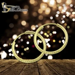 GoldDream Goldcreole Schliff 20mm Ohrring 333 Gelbgold Echtschmuck GDO0042Y