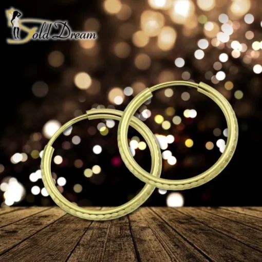 GoldDream Goldcreole Schliff 20mm Ohrring 333 Gelbgold Echtschmuck GDO0042Y
