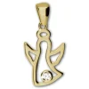 GoldDream Kettenanhänger Engel Zirkonia weiß 333 Gold Echtschmuck GDH5063Y