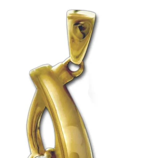 GoldDream Kettenanhänger Elegance Zirkonia weiß 333 Gold Echtschmuck GDH511WY
