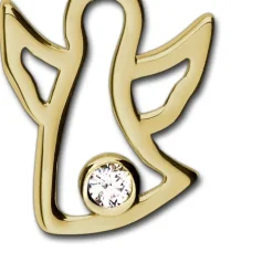 GoldDream Kettenanhänger Engel Zirkonia weiß 333 Gold Echtschmuck GDH5063Y