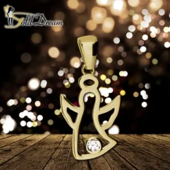 GoldDream Kettenanhänger Engel Zirkonia weiß 333 Gold Echtschmuck GDH5063Y
