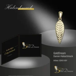 GoldDream Kettenanhänger Feder 333er Gelbgold Anhänger Echtschmuck GDH519SY