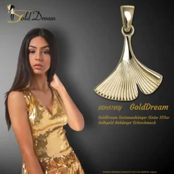 GoldDream Kettenanhänger Ginko 333er Gelbgold Anhänger Echtschmuck GDH518SY