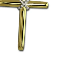 GoldDream Kettenanhänger Kreuz Zirkonia 333 Gold Anhänger Echtschmuck GDH502Y