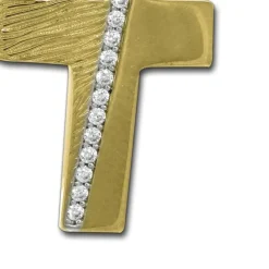 GoldDream Kettenanhänger Kreuz Zirkonia 333 Gold Anhänger Echtschmuck GDH514WY
