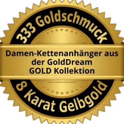GoldDream Kettenanhänger Kreuz 333er Gelbgold Anhänger Echtschmuck GDH503Y