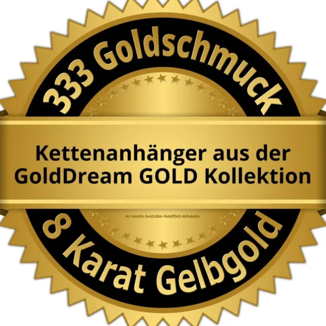 GoldDream Kettenanhänger Kreuz Zirkonia 333 Gold Anhänger Echtschmuck GDH514WY