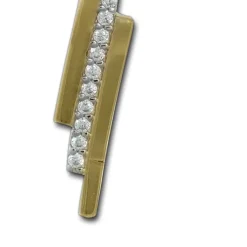 GoldDream Kettenanhänger Line Zirkonia weiß 333 Gold Echtschmuck GDH513WY