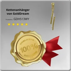 GoldDream Kettenanhänger Line Zirkonia weiß 333 Gold Echtschmuck GDH513WY