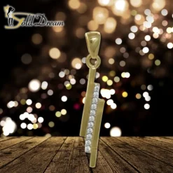 GoldDream Kettenanhänger Line Zirkonia weiß 333 Gold Echtschmuck GDH513WY